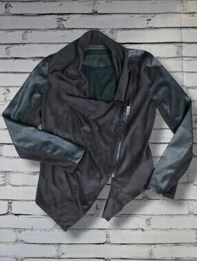 BLANK NYC | DRAPED VEGAN LEATHER COWL NECK MOTO JACKET